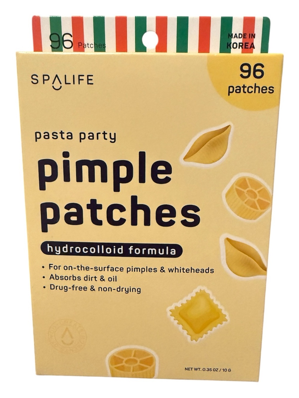 SpaLife Pasta Party Pimple Patches - Yellow Hydrocolloid Acne Patches (96 count)